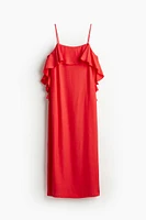 Flounce-trimmed Slip Dress