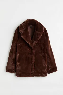 Single-breasted Faux-fur Jacket