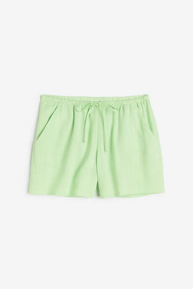 Linen-blend Pull-on Shorts