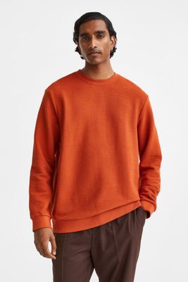Regular Fit Ribbed Sweatshirt