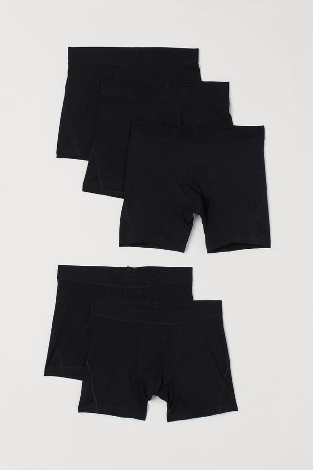 H&M 5-pack Print-motif Cotton Boxer Shorts