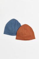 2-pack Ribbed Cotton Jersey Hats