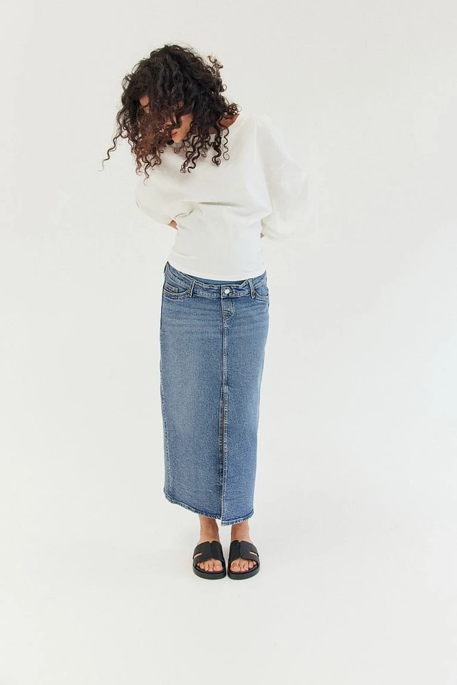 MAMA Denim Midi Skirt