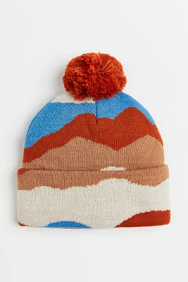 Knit Hat with Pompom