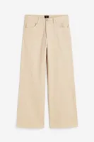 Loose Fit Bootcut Twill Pants