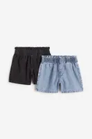 2-pack Denim Paper-bag Shorts