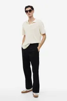 Polo Regular Fit en maille ajourée