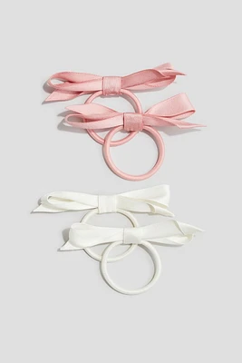 4-pack Bow-detail Hair Elastics