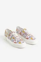 Patterned Canvas Sneakers