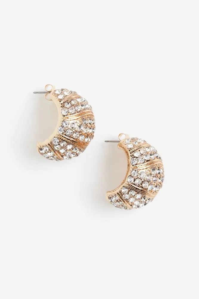 Wide Rhinestone Earrings