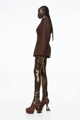 Satin Platform Boots