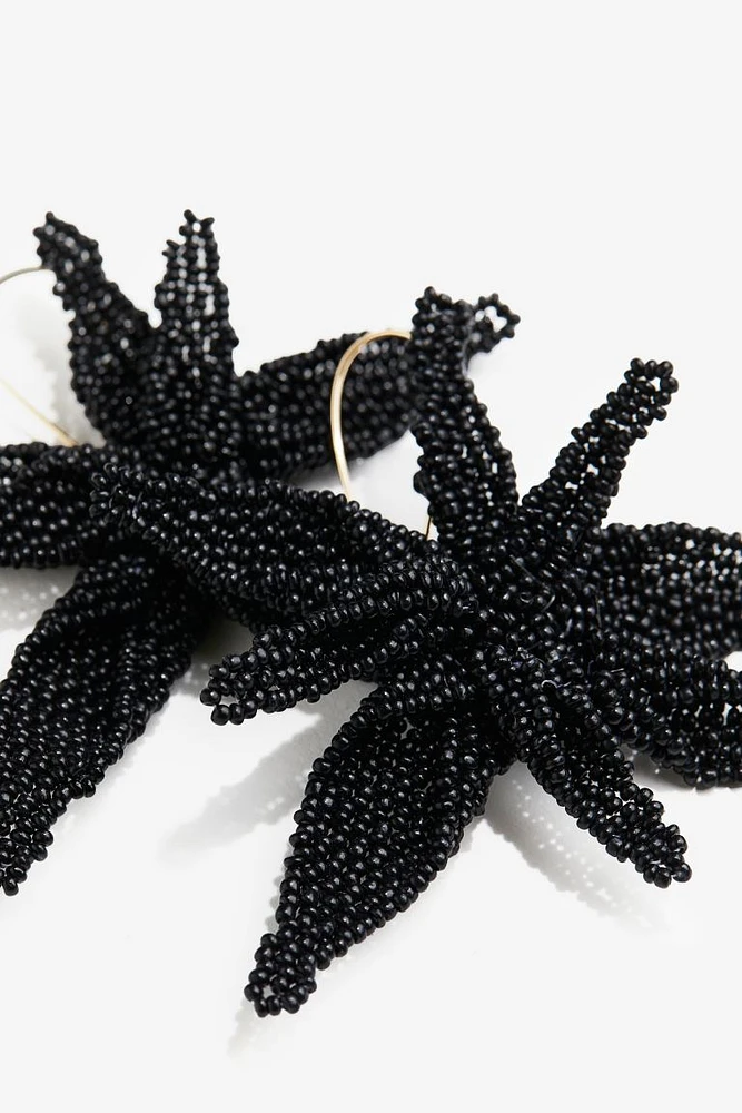 Starfish-shaped Glass-bead Earrings