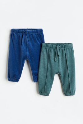 Lot de 2 pantalons jogging en velours
