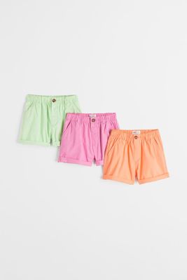 3-pack Cotton Poplin Shorts