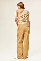 Draped One-shoulder Top