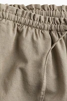 Wide-leg Linen-blend Pants