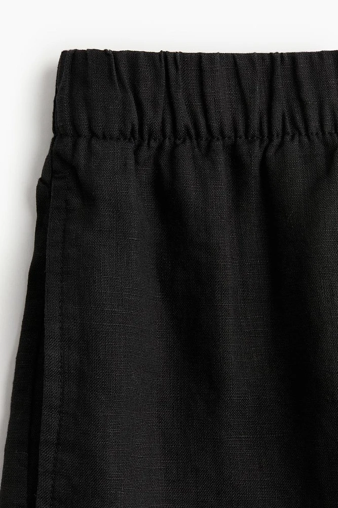 Pull-on Linen Shorts