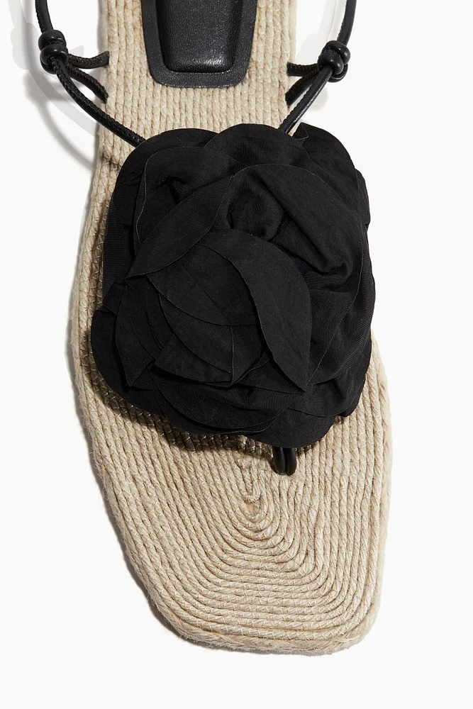 Appliquéd Espadrille Sandals