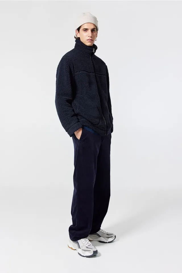 Men - Beige Regular Fit Teddy Fleece Jacket - Size: Xs - H&M