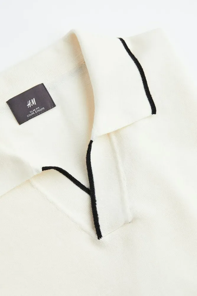 Slim Fit Fine-knit Cotton Polo Shirt