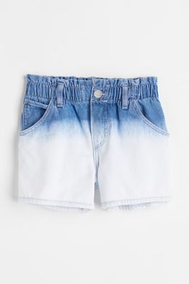 Cotton Denim Paper-bag Shorts