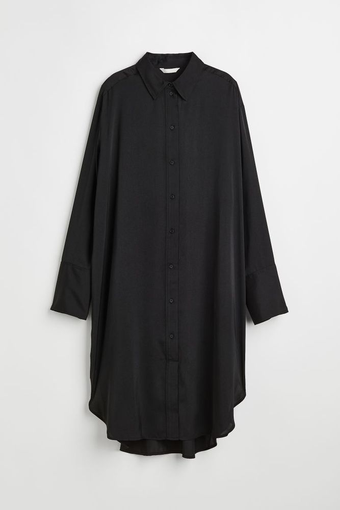 Long Sleeve Cinched Shirt Dress