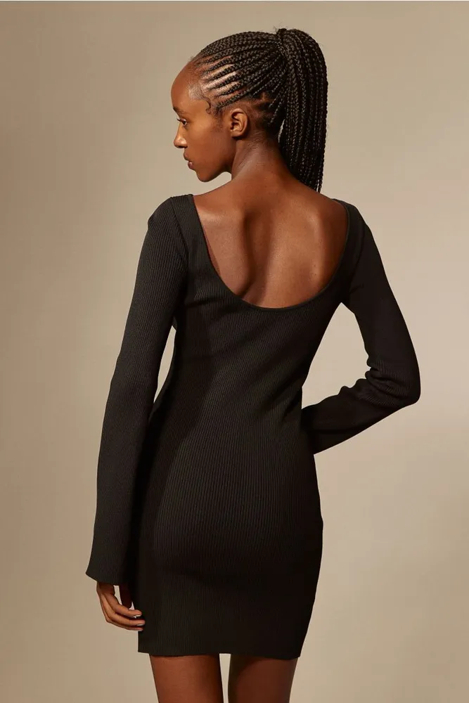 Rib-knit Bodycon Dress