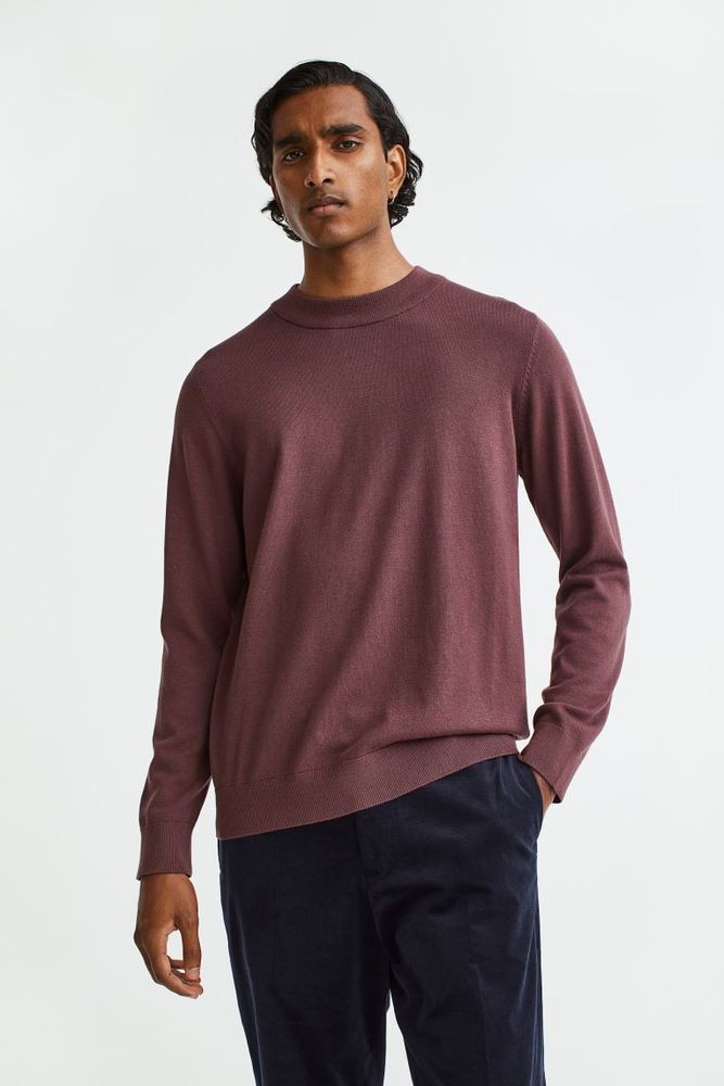maroon mock turtleneck