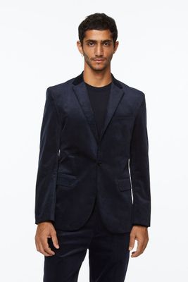 Slim Fit Velvet Jacket