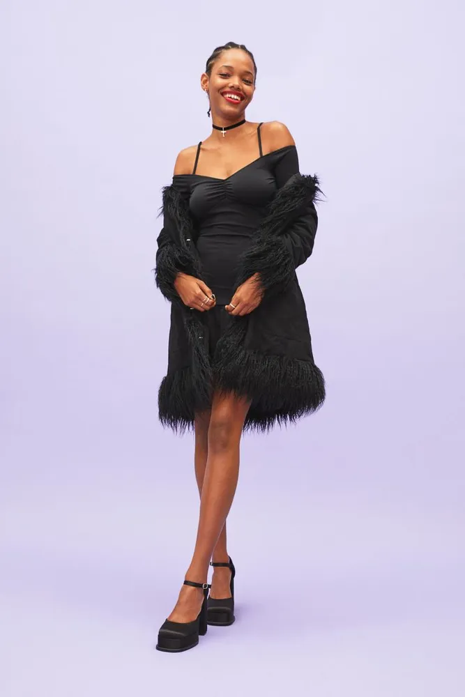 Off-the-shoulder Jersey Dress