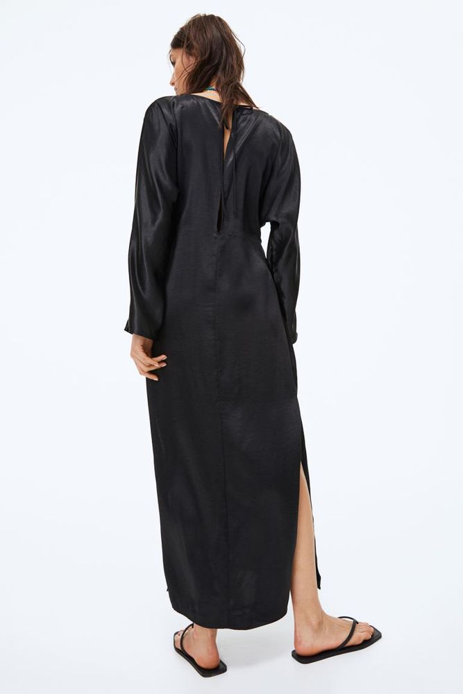 Cut-out Satin Dress