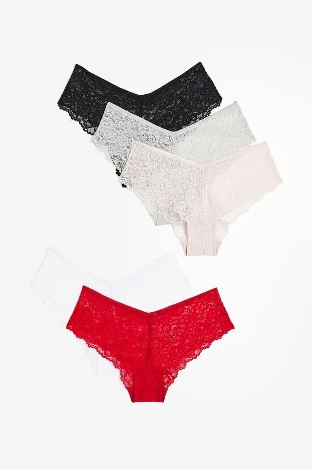H&M 3-pack Cotton and Lace Hipster Briefs
