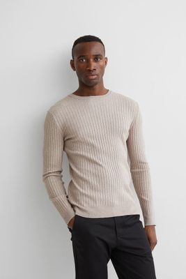 Muscle Fit Fine-knit Sweater