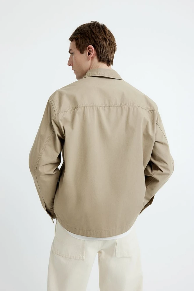Loose Fit Twill Overshirt