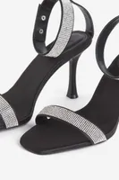 Rhinestone-embellished Heeled Sandals