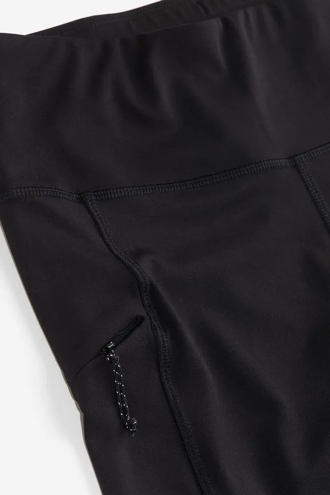 DryMove™ Warm pocket-detail sports tights