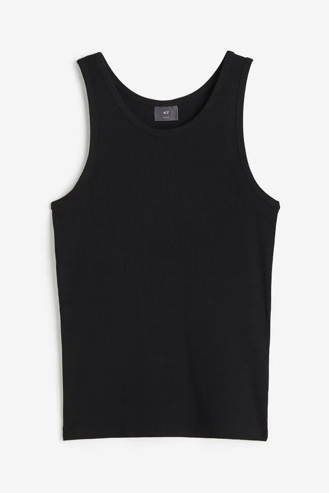 Slim Fit Ribbed Tank Top