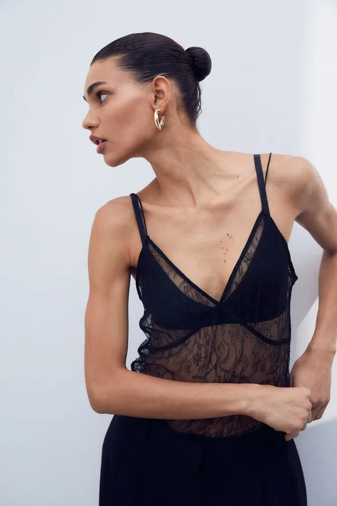 Sheer Lace Camisole Top