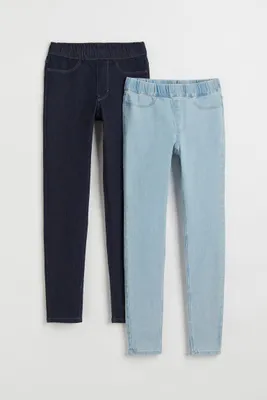 Lot de 2 collants-jeans