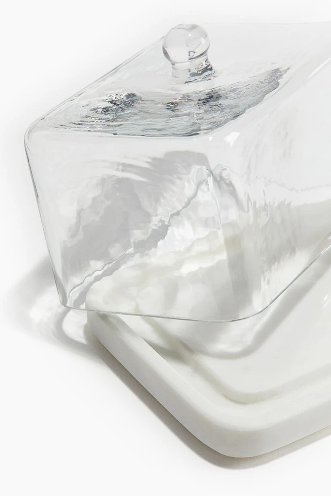 Butter Dish with Glass Cover