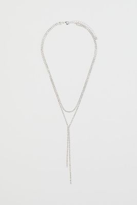 Double-strand Rhinestone Necklace
