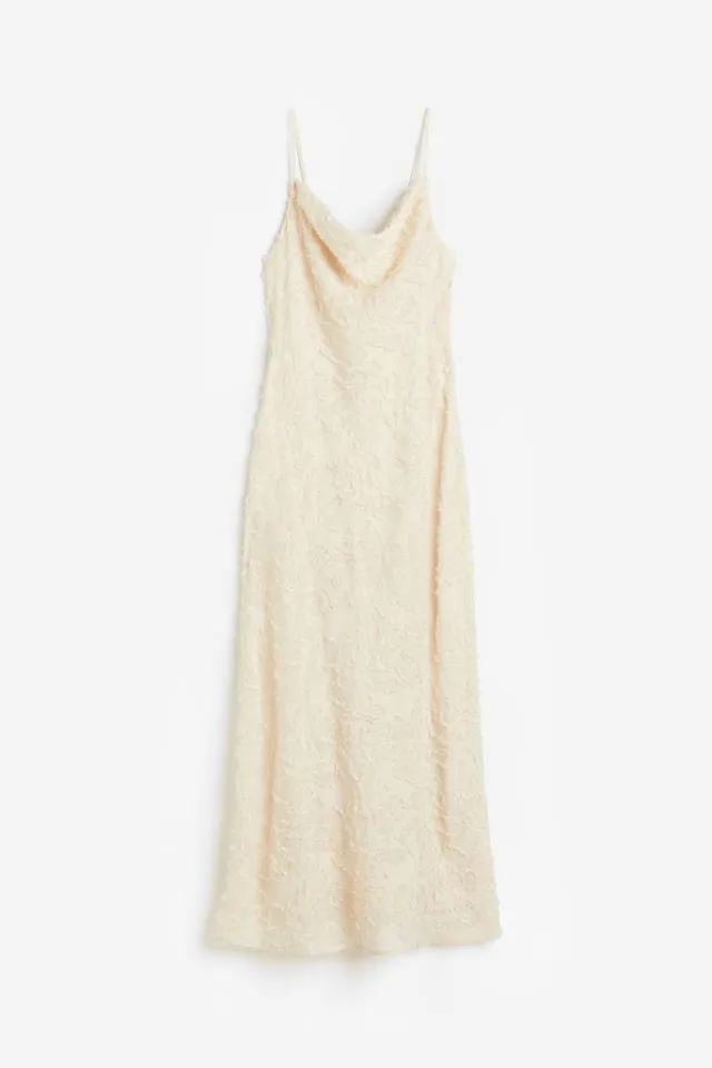 Textured-weave Slip Dress