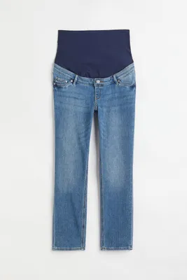 MAMA Slim Straight High Ankle Jeans