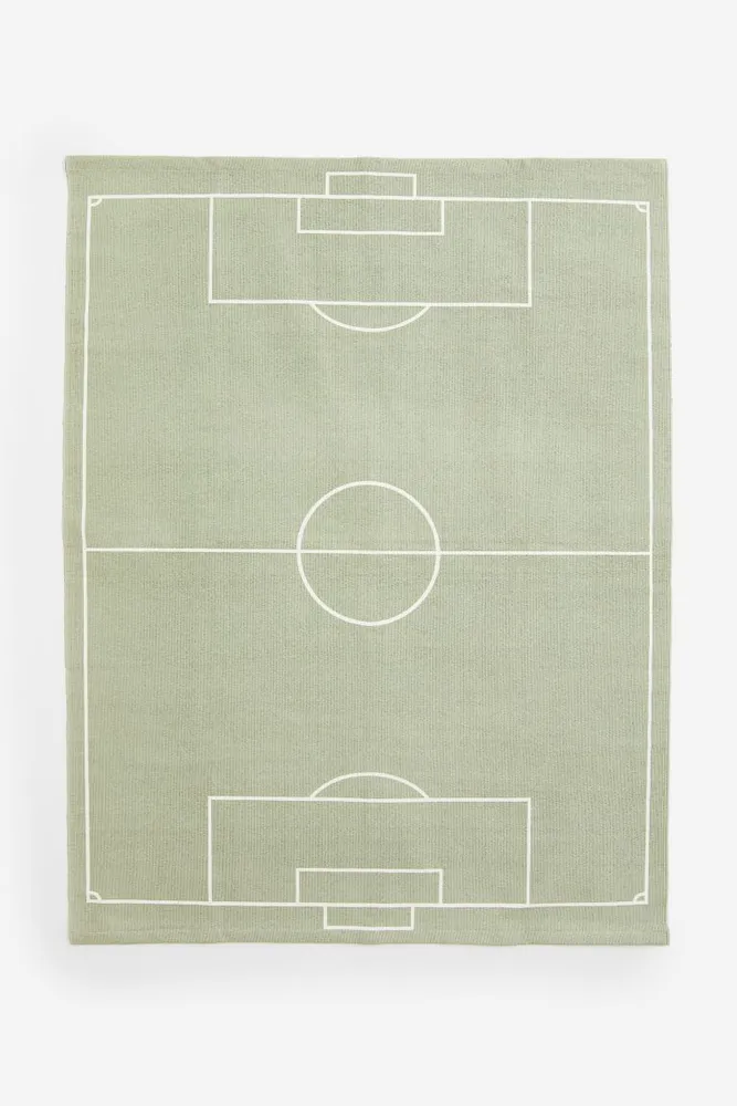 Cotton Rug with Game Field Motif