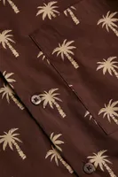 Chemise Oversized Fit à motif avec col cubain