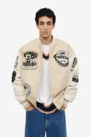 Loose Fit Baseball Jacket