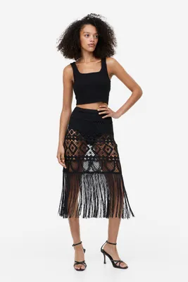 Crochet-look Skirt