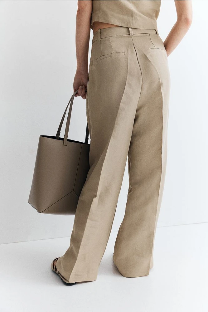 Dressy Linen-blend Pants