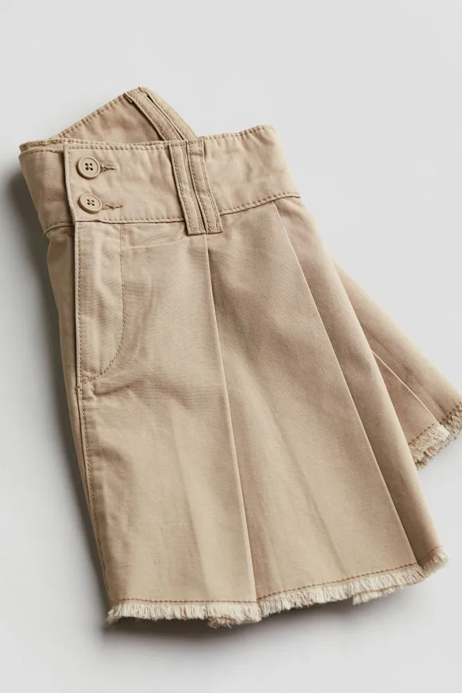 Pleated A-line Skirt