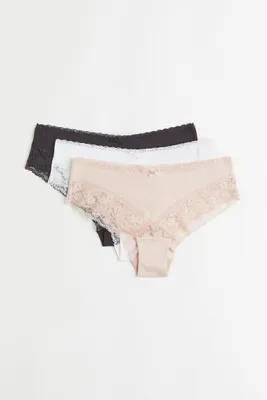 3-pack Lace-trimmed Hipster Briefs